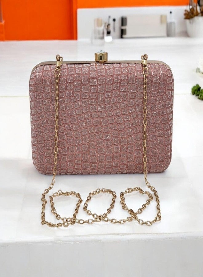Tinth 3D Frame Box Clutch For Women (Pink) - Image 2